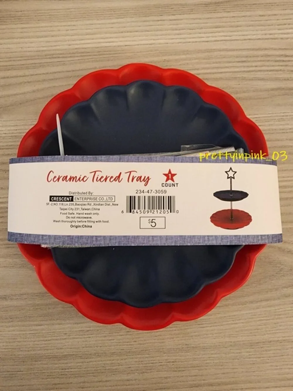 Two-Tier Red Blue Ceramic Tiered Tray Target Bullseye’s Playground 2026 NEW!